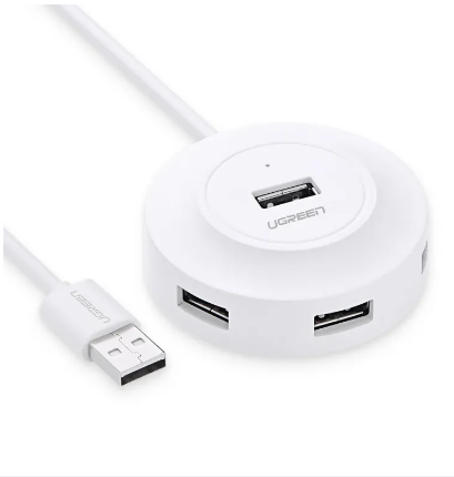 موزع يوجرين USB2.0 4 منافذ USB-A بسرعة 480 ميجابت في الثانية بطول 1 متر / CR106