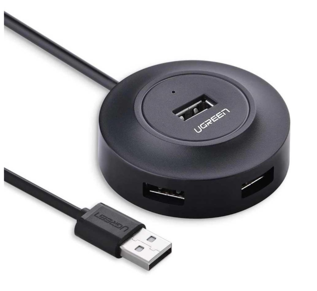 موزع يوجرين USB2.0 4 منافذ USB-A بسرعة 480 ميجابت في الثانية بطول 1 متر / CR106