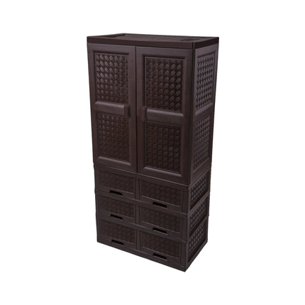 خزانة كلاسيك مع 6 ادرج/ بني و عسلي