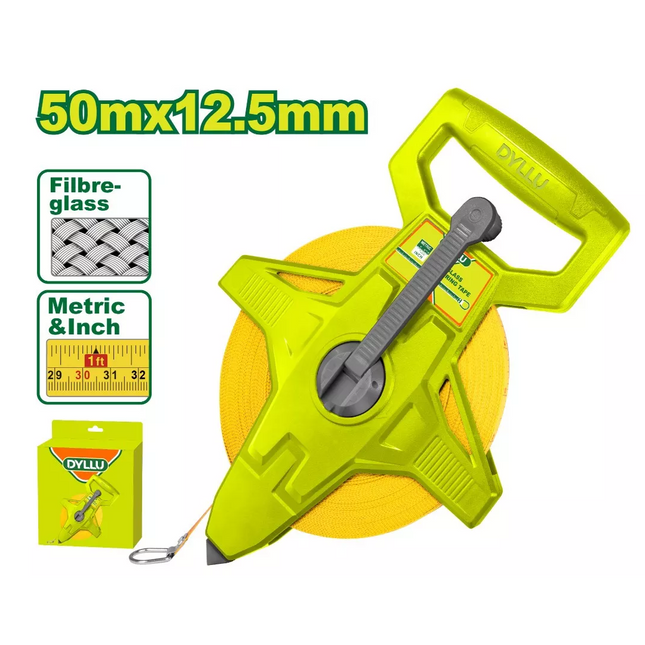 متر قياس كركر هندسي ديلو 50متر 12.5مم