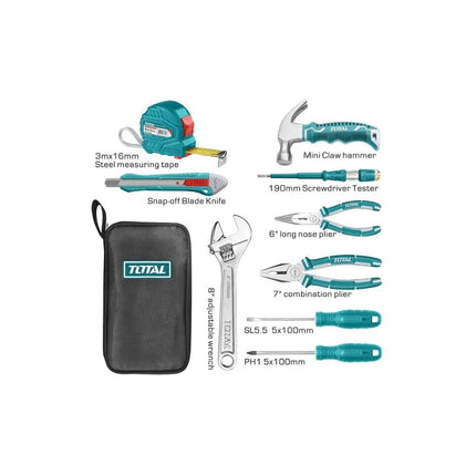 شنطة أدوات يدوية 9 قطع Total THKTHP90096