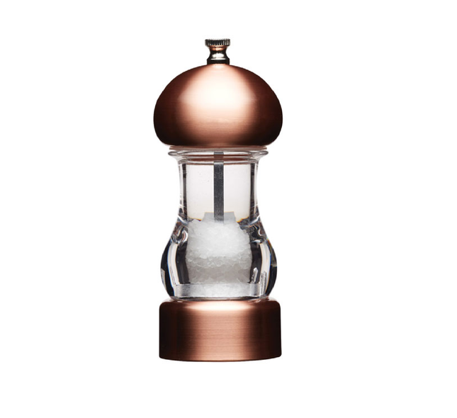 KITCHEN CRAFT MCSNPCOPSALT 14.5CM COPPER EFFECT FILLED CAPSTAN SALT MILL
