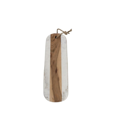 CREATIVE TOPS  NATURALS MARBLE AND ACACIA LONG SERVING BOARD