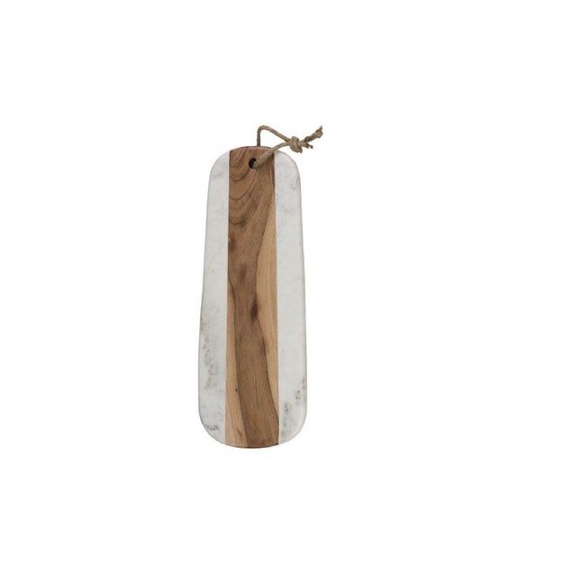 CREATIVE TOPS  NATURALS MARBLE AND ACACIA LONG SERVING BOARD
