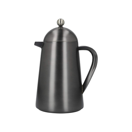 BRUSHED LA CAFETIERE EDITED DOUBLE WALLED 8 CUP THERMIQUE GUN METAL GREY