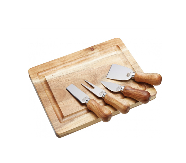 MASTER CLASS ARTESà ACACIA WOOD CHEESE SET, 25.5X20CM