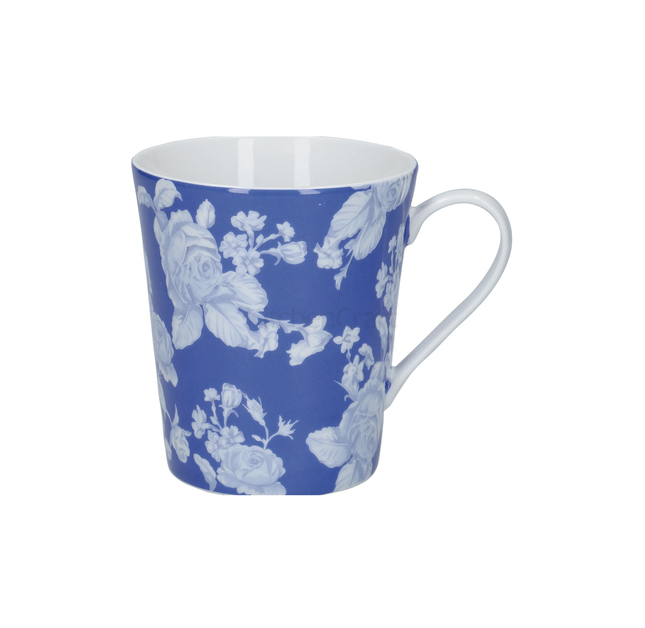MIKASA HAMPTON PORCELAIN 330ML WHITE FLOWER CONICAL MUG