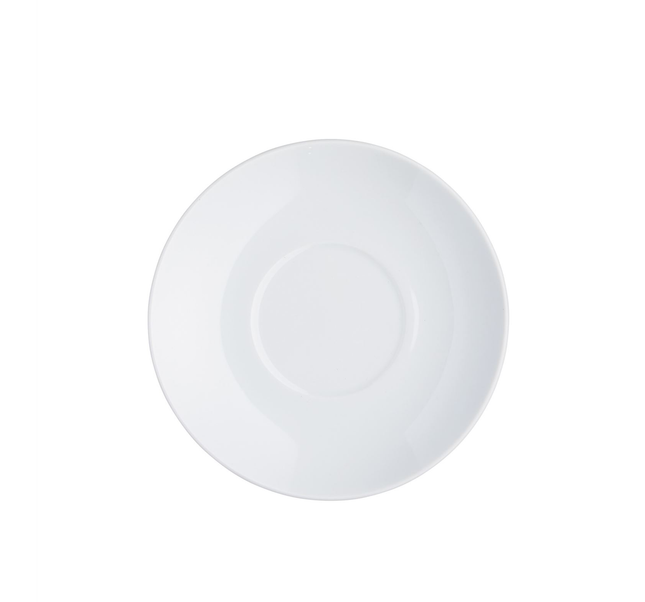 KITCHEN CRAFT PORCELAIN PLAIN WHITE ESPRESSO SAUCER 13CM