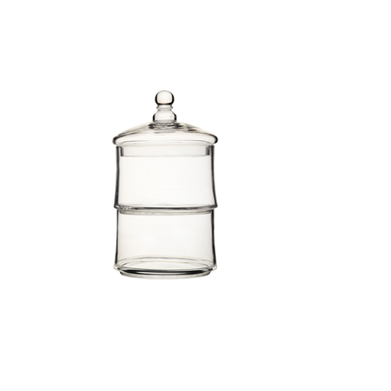 KITCHEN CRAFT ART2TJAR APPETISER GLASS TWO TIER STORAGE JAR