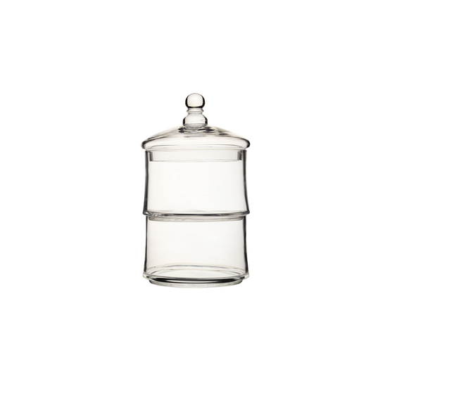 KITCHEN CRAFT ART2TJAR APPETISER GLASS TWO TIER STORAGE JAR
