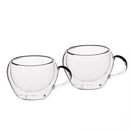 KITCHENCRAFT LE™XPRESS DOUBLE WALLED INSULATED ESPRESSO CUPS, 65 ML, SET OF 2