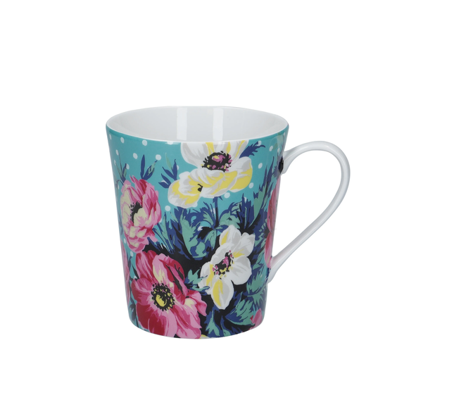 MIKASA CLOVELLY PORCELAIN 330ML SEAFOAM GREEN CONICAL MUG