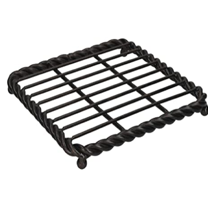 MIKASA GOURMET TRIVET FOR HOT PANS WITH ROPE DETAILING, WIRE, BLACK, 17.5 CM