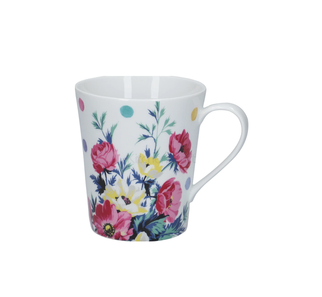 MIKASA CLOVELLY PORCELAIN 330ML NAUTICAL STRIPLE CONICAL MUG