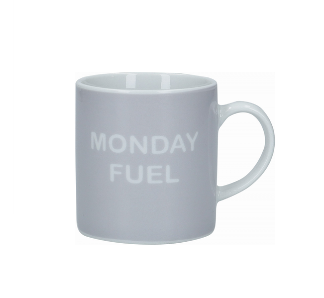 ESPRESSOTASS PORTSELAN 80ML 'MONDAY FUEL' KITCHENCRAFT