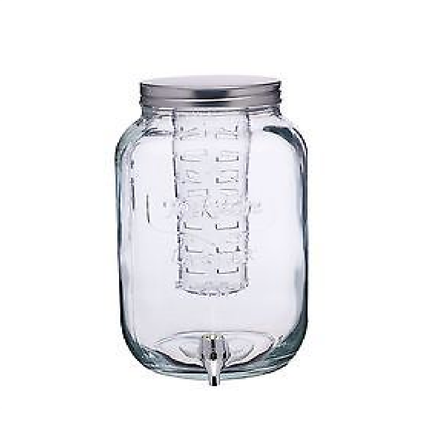 HM INFUSER DRINKS DISPENSER 7.5L GLASS KCHMGLSJARINF
