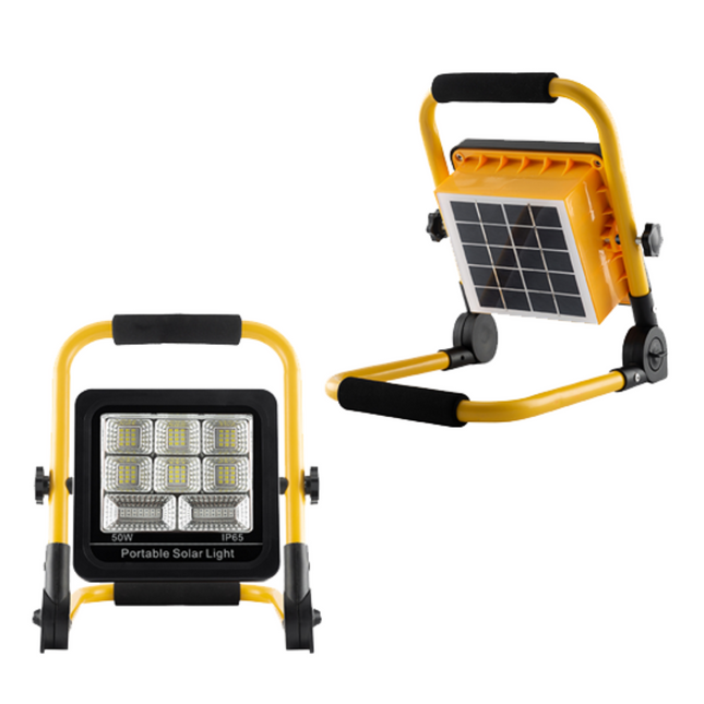 كشاف متكو 50 واط طاقة شمسية شمسي قابل لإعادة الشحن -أبيض