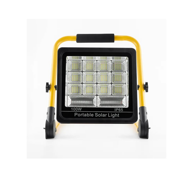 كشاف ميتكو  100 واط طاقة شمسية قابل لإعادة الشحن، أبيض