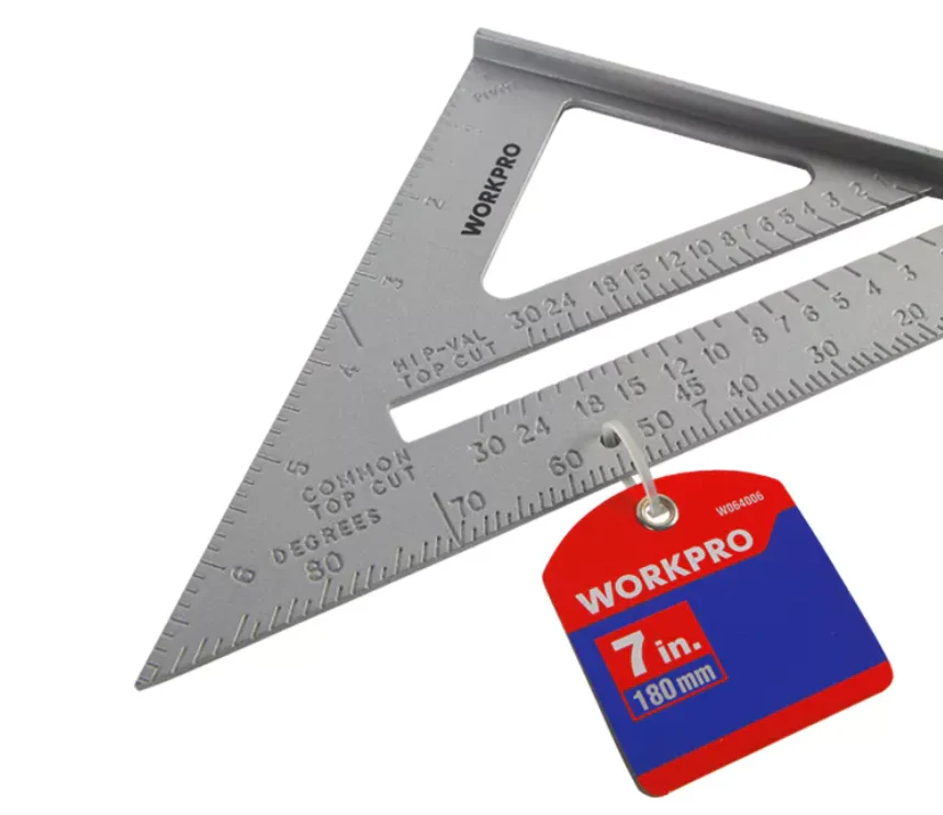 Triangle Hardware Store Triangle Ruler Aluminum 7 inch WorkPro (W064006WE) – Amman Hardware stores