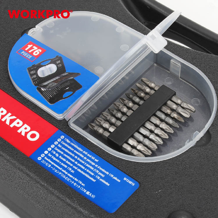 WORKPRO 176-piece Drill Bit and Screwdriver Bit Set (W124015WE)