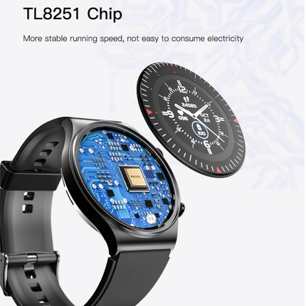 ساعة ذكية Smart Watch لاسلكية دائرية مقاومة للماء 1.32 بوصة من YESIDO