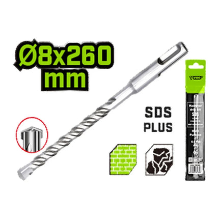 ريشة SDS Plus باطون 8 × 260 ملم من فيدو (WD71022008260)