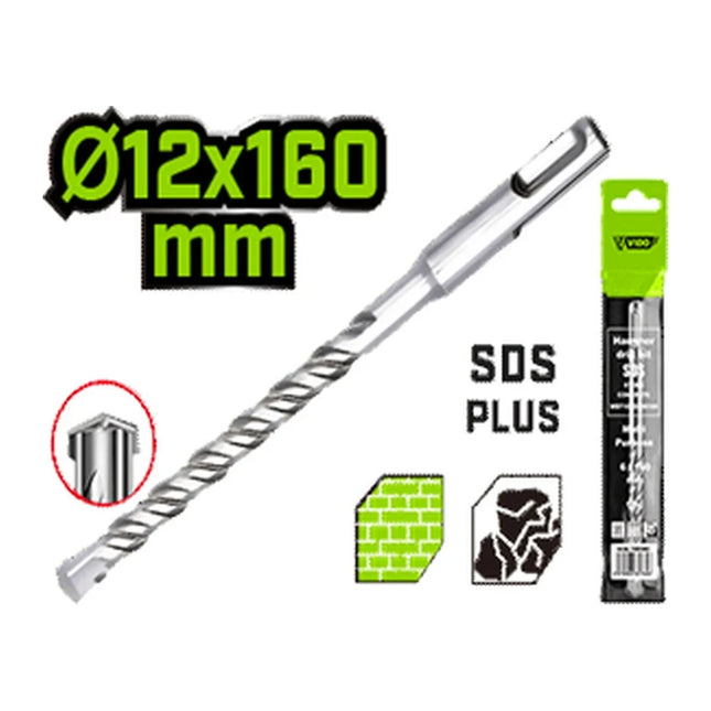 ريشة SDS Plus باطون 12 × 160 ملم من فيدو (WD71022012160)