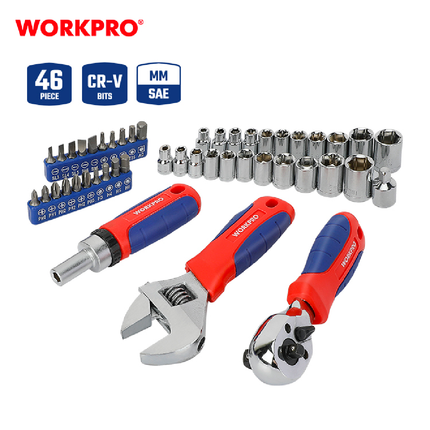 WORKPRO 46-Piece Screwdriver & Socket Set (WP200550)