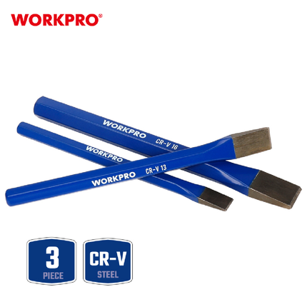 WORKPRO 3-Piece Long Chisel Set (WP201302)