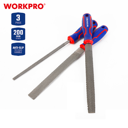 WORKPRO 3-Piece Wood File Set 200mm (WP201703)