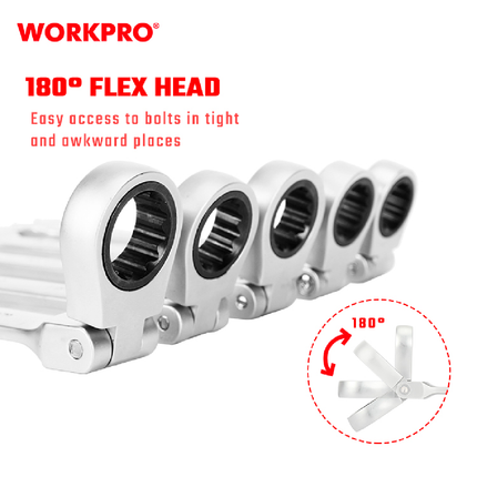 Workpro 8-Piece Ratchet Wrench Set (WP202521)