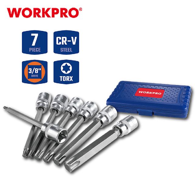 Workpro 7-Piece 3/8" Star Box Set (WP202598)