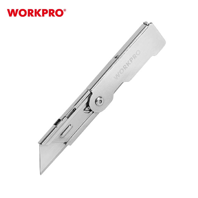 WORKPRO WP211001 Stainless Steel Folding Utility Knife