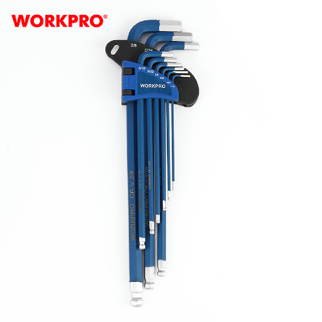 WORKPRO 9-Piece Long Ball End Hex Key Set (WP222011)