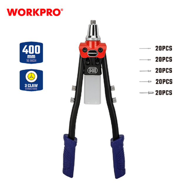 WORKPRO 16-inch Industrial Pop Rivet Gun Kit (WP225001)