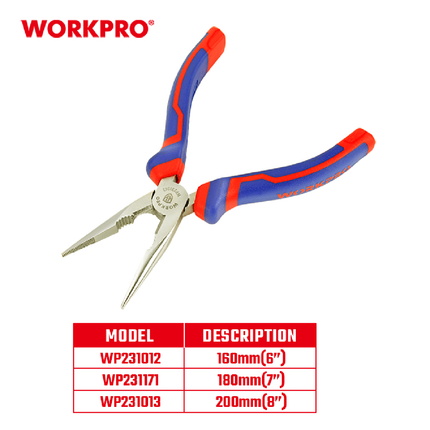 WORKPRO Long Nose Pliers 6 Inch 160 mm (WP231012)
