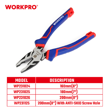 Workpro 8-inch 200mm Industrial Pliers (WP231026)