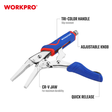 WorkPro 6.5" 165mm Heavy Duty Long Nose Crimping Pliers (WP231075)