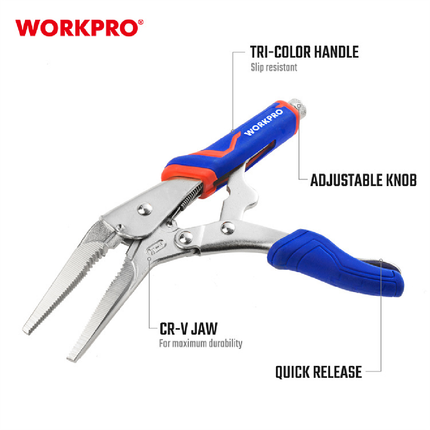 WorkPro 9" 230mm Heavy Duty Long Nose Crimping Pliers (WP231076)