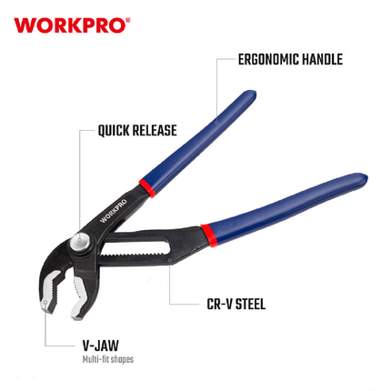 WORKPRO 10-inch 250mm Quick Release Ford Pliers (WP231087)