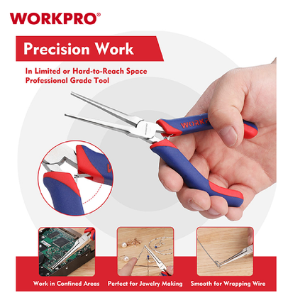 Workpro 5-inch Mini Long Nose Circlip Pliers (WP231095)