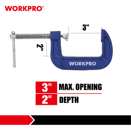 WorkPro 3-inch C-Clamp (WP232018)