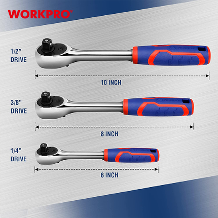 WORKPRO 1/2-inch Quick Release Ratchet Handle (WP271012)