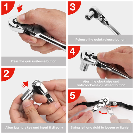 WORKPRO 1/2-inch Quick Release Ratchet Wrench (WP271029)