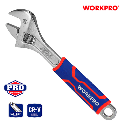 WORKPRO 12-inch Heavy Duty Insulated Adjustable Wrench (WP272013)