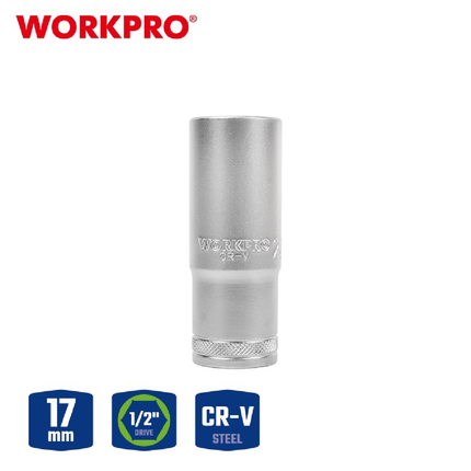 WORKPRO 1/2-inch Drive 17mm Deep Socket (WP274122)