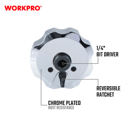 WorkPro 1/4 inch Small Ratchet (WP275031)