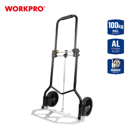 Aluminum folding trolley, 2 wheels, 150 kg capacity, from WorkPro (WP285029)
