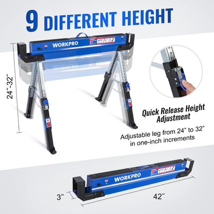 WORKPRO Multipurpose Metal Sawhorse (WP289019)