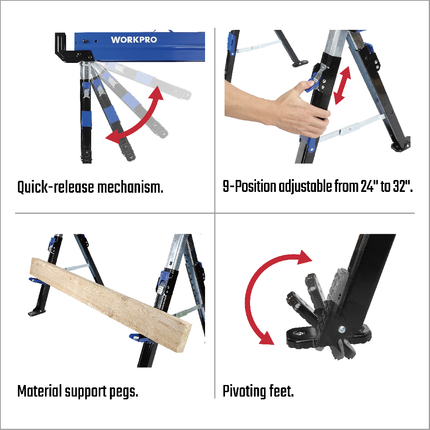 WORKPRO Multipurpose Metal Sawhorse (WP289019)